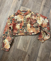 Autumn Jacquard Crop Jacket