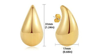 Large Gold Teardrop Earring