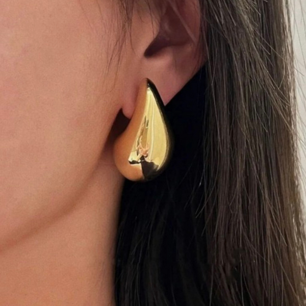 X-Large Gold Teardrop Earring