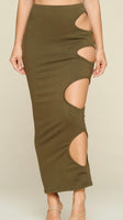 Olive Long Skirt